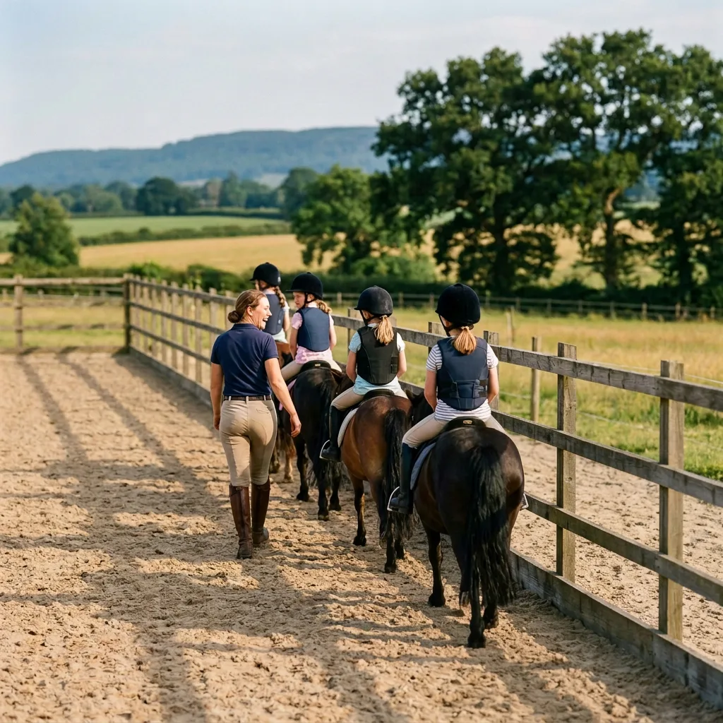 Cours de poney à Pressins, Isère